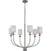 Progress Lighting Bonita Collection Six-Light Brushed Nickel Foyer Chandelier (P400227-009)