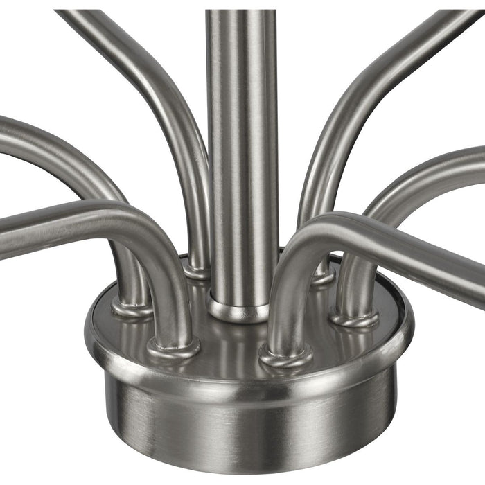 Progress Lighting Bonita Collection Six-Light Brushed Nickel Foyer Chandelier (P400227-009)