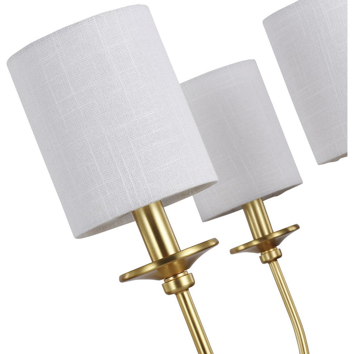 Progress Lighting Bonita Collection Six-Light Satin Brass Foyer Chandelier (P400227-012)
