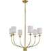 Progress Lighting Bonita Collection Six-Light Satin Brass Foyer Chandelier (P400227-012)