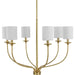 Progress Lighting Bonita Collection Six-Light Satin Brass Foyer Chandelier (P400227-012)