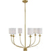 Progress Lighting Bonita Collection Six-Light Satin Brass Foyer Chandelier (P400227-012)