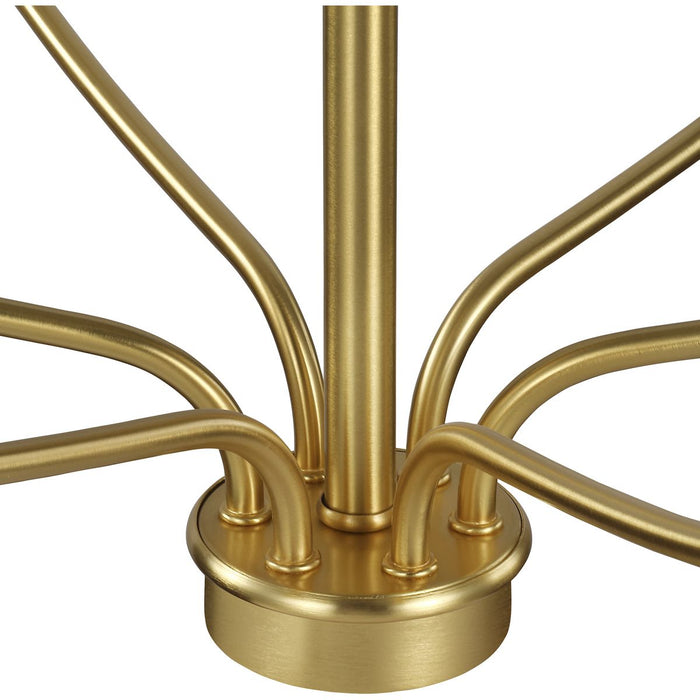 Progress Lighting Bonita Collection Six-Light Satin Brass Foyer Chandelier (P400227-012)