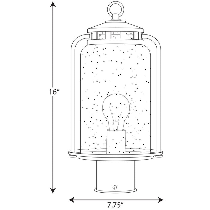 Progress Lighting Botta Collection Antique Bronze One-Light Post Lantern (P6436-20)