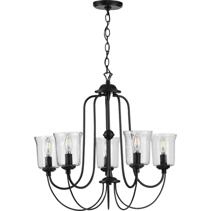 Progress Lighting Bowman Collection Black Five-Light Chandelier (P400194-031)