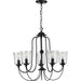 Progress Lighting Bowman Collection Black Five-Light Chandelier (P400194-031)