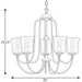 Progress Lighting Bowman Collection Black Five-Light Chandelier (P400194-031)
