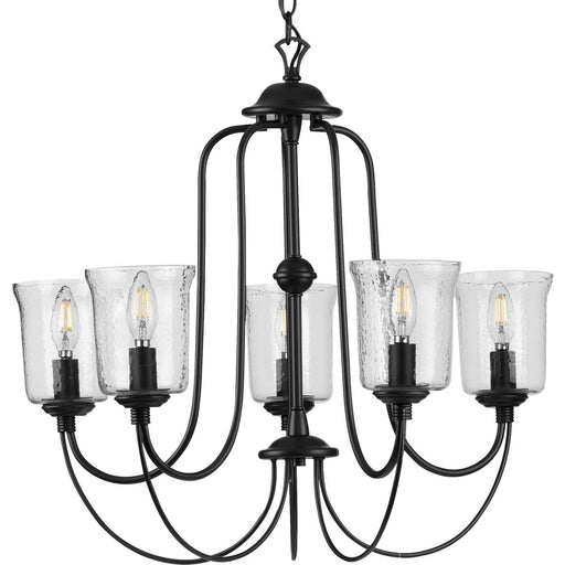 Progress Lighting Bowman Collection Black Five-Light Chandelier (P400194-031)