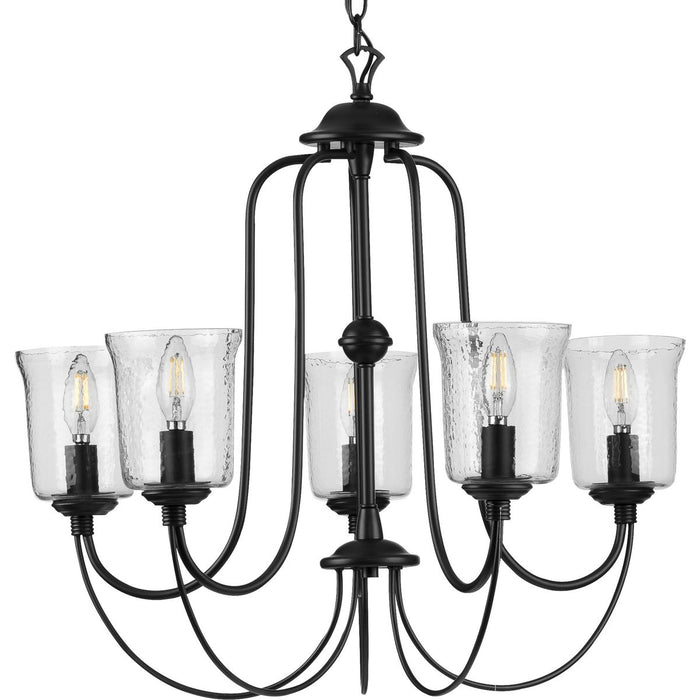 Progress Lighting Bowman Collection Black Five-Light Chandelier (P400194-031)