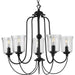 Progress Lighting Bowman Collection Black Five-Light Chandelier (P400194-031)