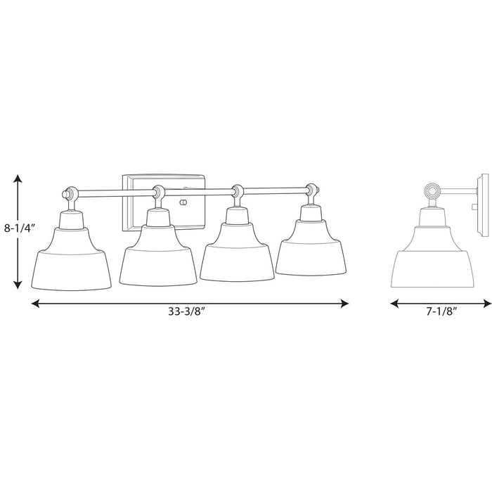 Progress Lighting Bramlett Collection Four-Light Bath And Vanity (P300203-009)