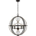 Progress Lighting Brandywine Collection Antique Bronze Five-Light Pendant (P500287-020)
