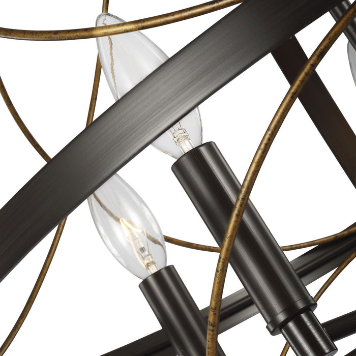 Progress Lighting Brandywine Collection Antique Bronze Five-Light Pendant (P500287-020)