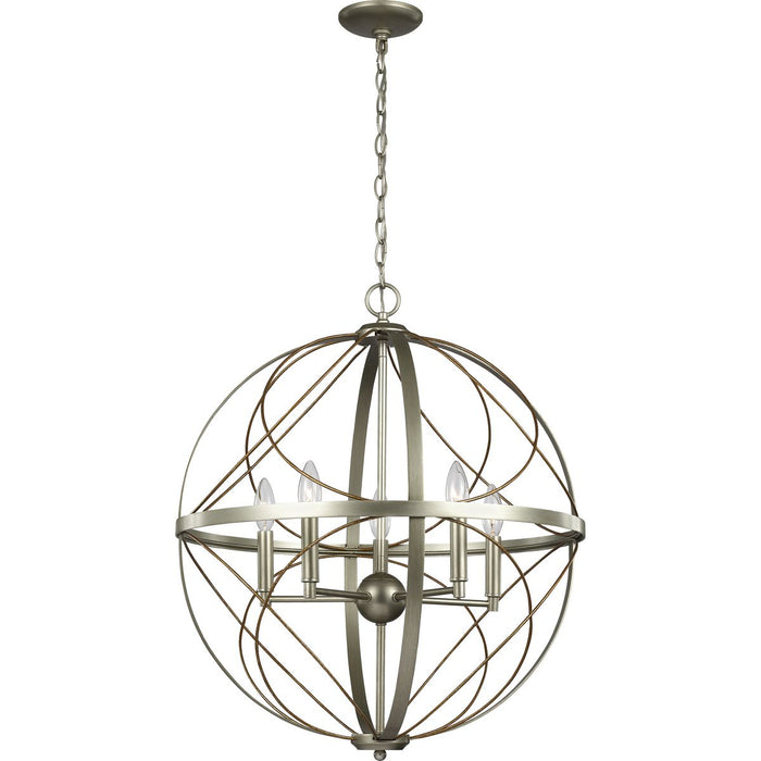 Progress Lighting Brandywine Collection Silver Ridge Five-Light Pendant (P500287-134)