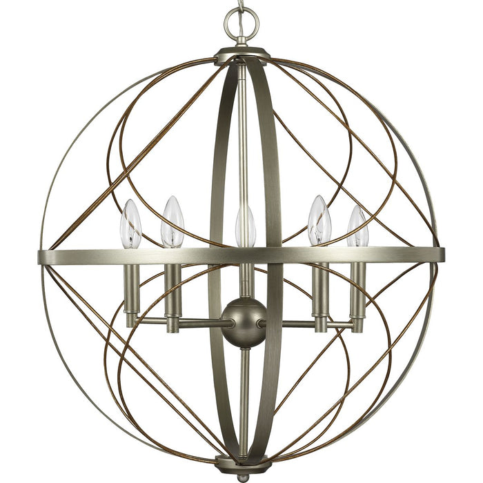 Progress Lighting Brandywine Collection Silver Ridge Five-Light Pendant (P500287-134)