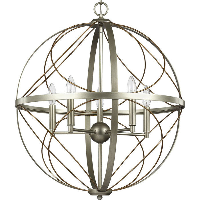 Progress Lighting Brandywine Collection Silver Ridge Five-Light Pendant (P500287-134)