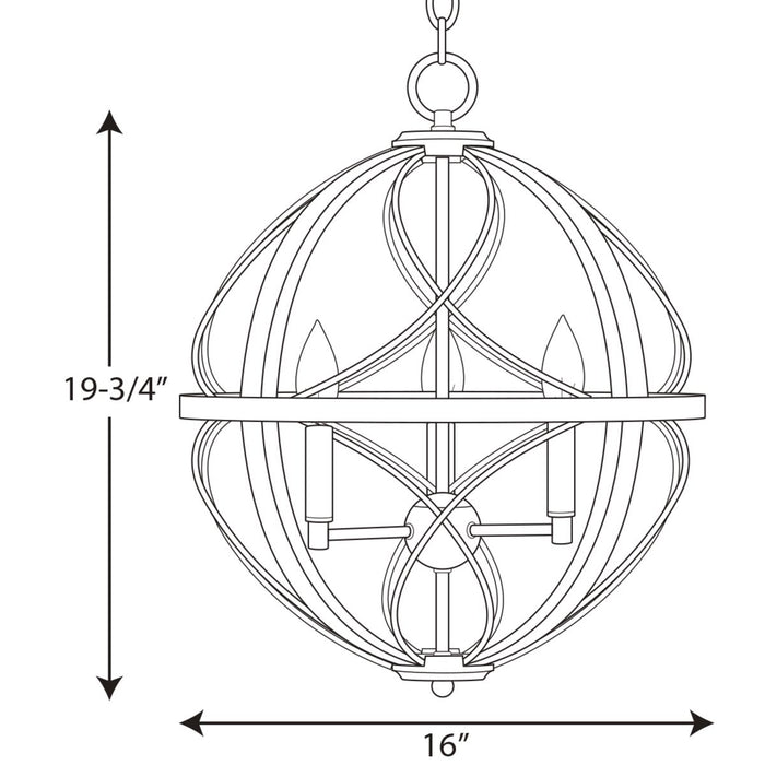 Progress Lighting Brandywine Collection Three-Light Pendant (P500068-020)