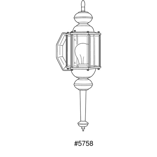 Progress Lighting Brassguard Collection One-Light Wall Lantern (P5758-31)