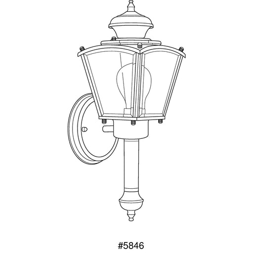 Progress Lighting Brassguard Collection One-Light Wall Lantern (P5846-31)