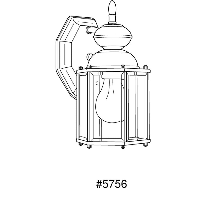 Progress Lighting Brassguard One-Light Wall Lantern (P5756-09)