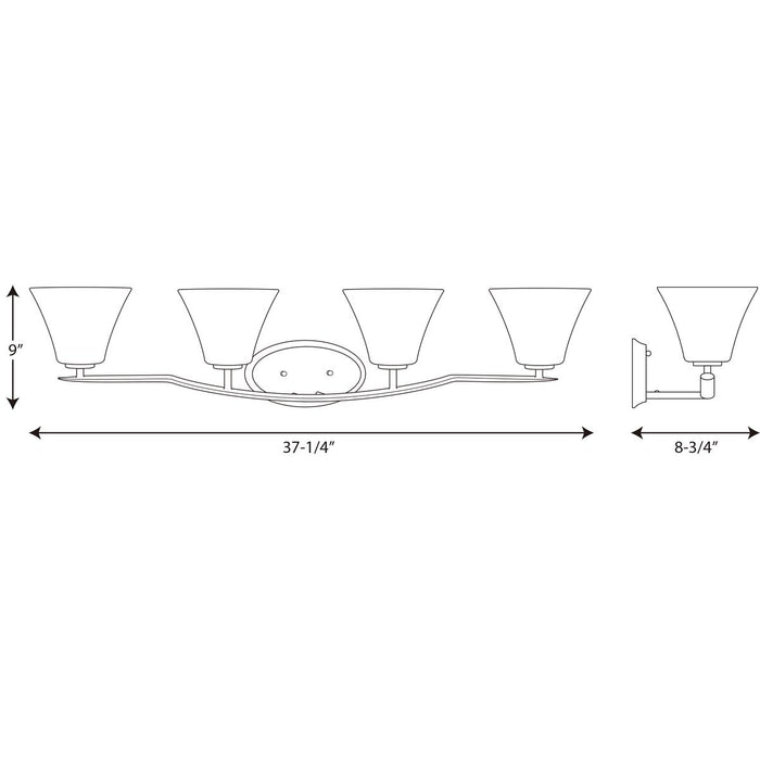 Progress Lighting Bravo Collection Four-Light Bath And Vanity (P2007-09)