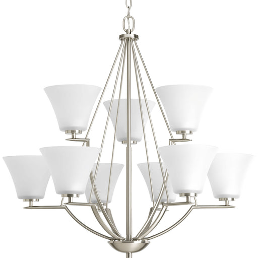 Progress Lighting Bravo Collection Nine-Light Two-Tier Chandelier (P4625-09)