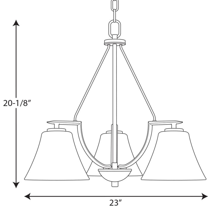 Progress Lighting Bravo Collection Three-Light Chandelier (P4621-20W)