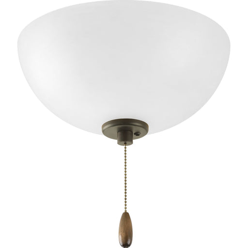 Progress Lighting Bravo Collection Two-Light Ceiling Fan Light 3000K (P2650-01WB)