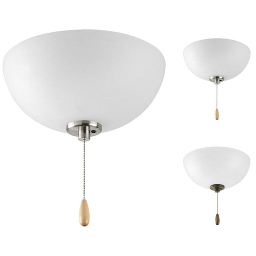 Progress Lighting Bravo Collection Two-Light Ceiling Fan Light 3000K (P2650-01WB)