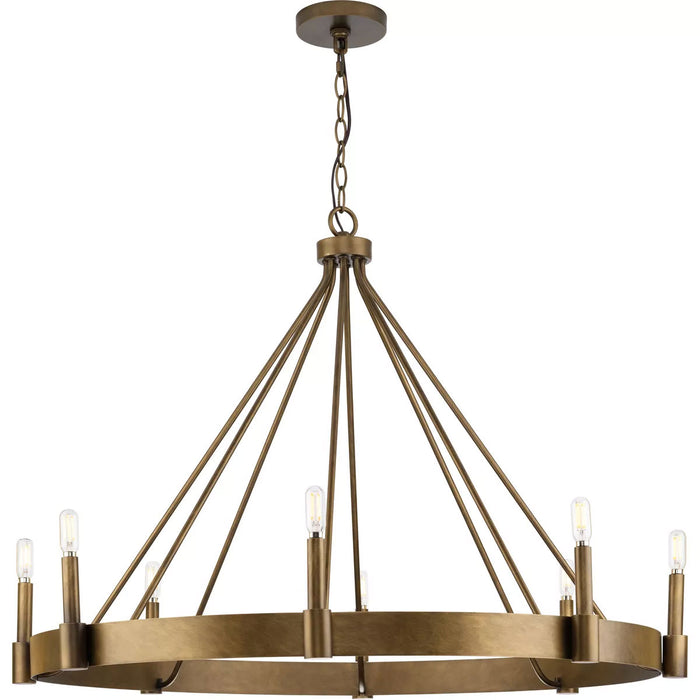 Progress Lighting Breckenridge Collection 60W Eight-Light Chandelier Aged Bronze (P400319-196)