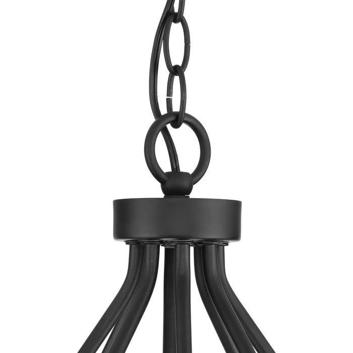 Progress Lighting Breckenridge Collection 60W Eight-Light Chandelier Matte Black (P400319-31M)