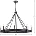 Progress Lighting Breckenridge Collection 60W Eight-Light Chandelier Matte Black (P400319-31M)