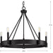 Progress Lighting Breckenridge Collection 60W Five-Light Chandelier Matte Black (P400318-31M)