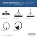 Progress Lighting Breckenridge Collection 60W Five-Light Chandelier Matte Black (P400318-31M)