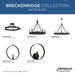 Progress Lighting Breckenridge Collection 60W Five-Light Semi-Flush Mount Matte Black (P350240-31M)