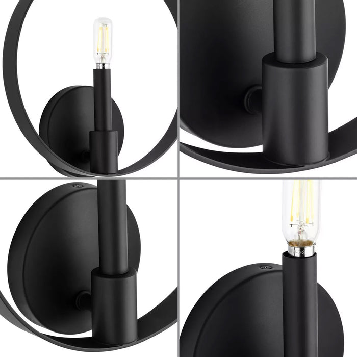 Progress Lighting Breckenridge Collection 60W One-Light Wall Bracket Matte Black (P710117-31M)