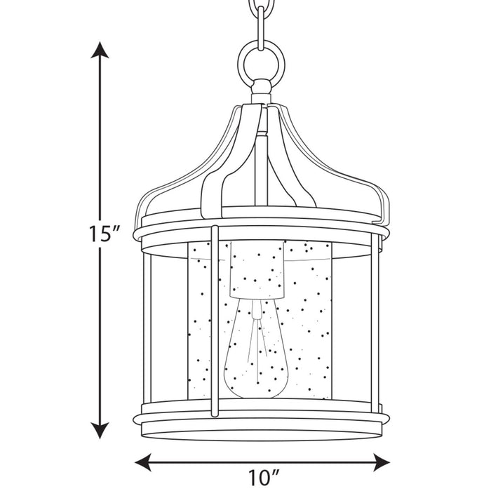 Progress Lighting Brenham Collection Black One-Light Outdoor Pendant (P500234-031)