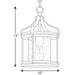 Progress Lighting Brenham Collection Black One-Light Outdoor Pendant (P500234-031)
