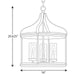 Progress Lighting Brenham Collection Black Three-Light Outdoor Pendant (P500235-031)