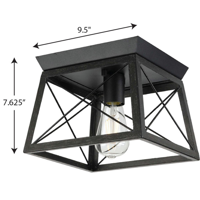 Progress Lighting Briarwood Collection 1 Light 60W Medium Base Flush Mount Close To Ceiling Fixture (P350022-031)