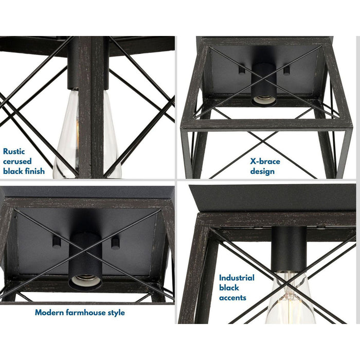 Progress Lighting Briarwood Collection 1 Light 60W Medium Base Flush Mount Close To Ceiling Fixture (P350022-031)