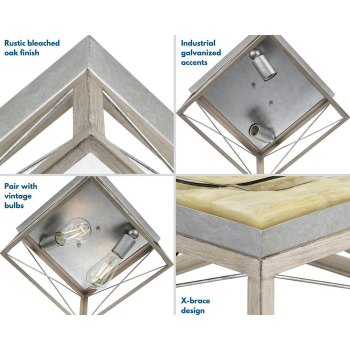 Progress Lighting Briarwood Collection 2 Light 60W Medium Base Flush Mount Close To Ceiling Fixture (P350039-141)