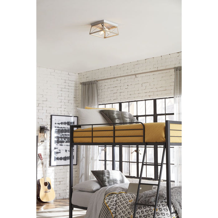 Progress Lighting Briarwood Collection 2 Light 60W Medium Base Flush Mount Close To Ceiling Fixture (P350039-141)