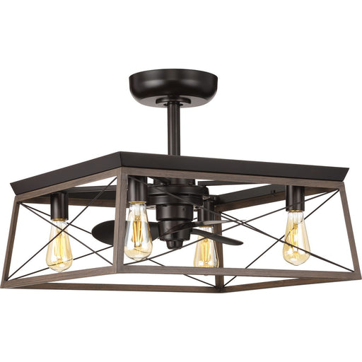 Progress Lighting Briarwood Collection 4 Light 22 Inch Ceiling Fan (P250067-020-WB)