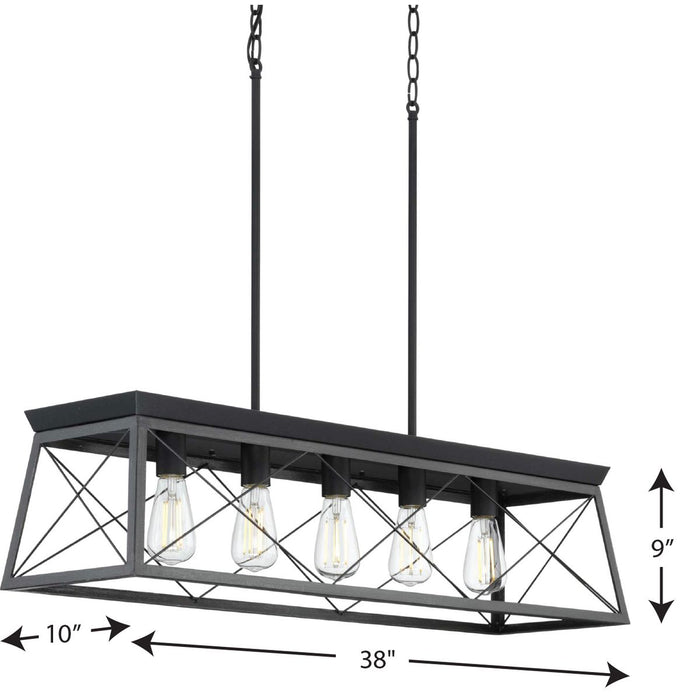 Progress Lighting Briarwood Collection 5 Light 100W Medium Base Island Fixture (P400048-031)