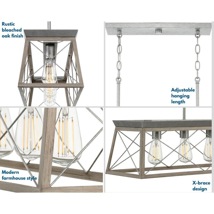 Progress Lighting Briarwood Collection 5 Light 100W Medium Base Island Fixture (P400048-141)