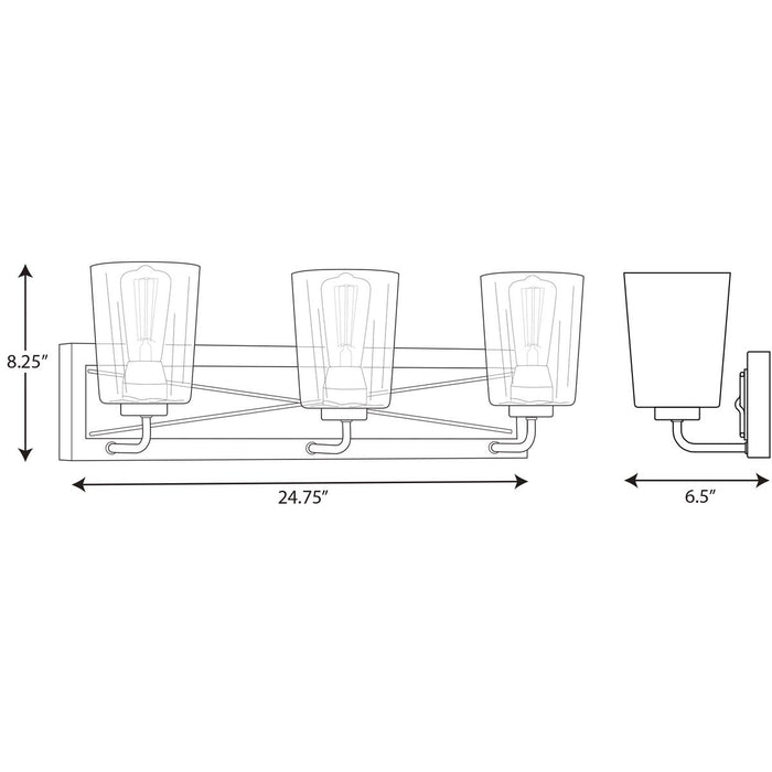 Progress Lighting Briarwood Collection Three-Light Bath And Vanity (P300231-020)