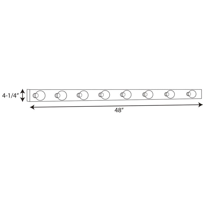 Progress Lighting Broadway Collection Eight-Light Bath Strip (P3300-15)