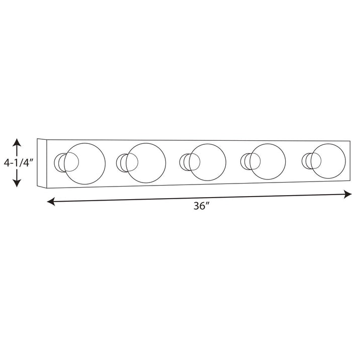 Progress Lighting Broadway Collection Five-Light Bath Strip (P3116-15)