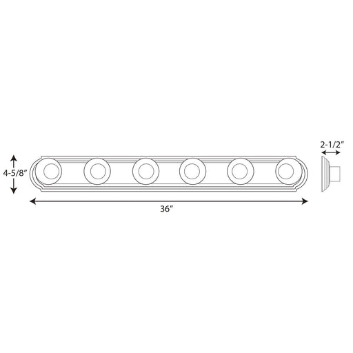 Progress Lighting Broadway Collection Six-Light Bath And Vanity (P3026-09)